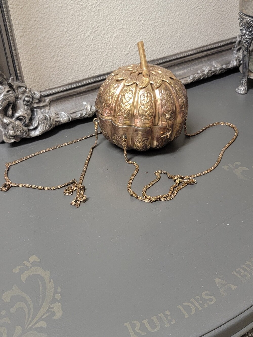 Vintage Brass Pumpkin Evening Bag - Neiman Marcus